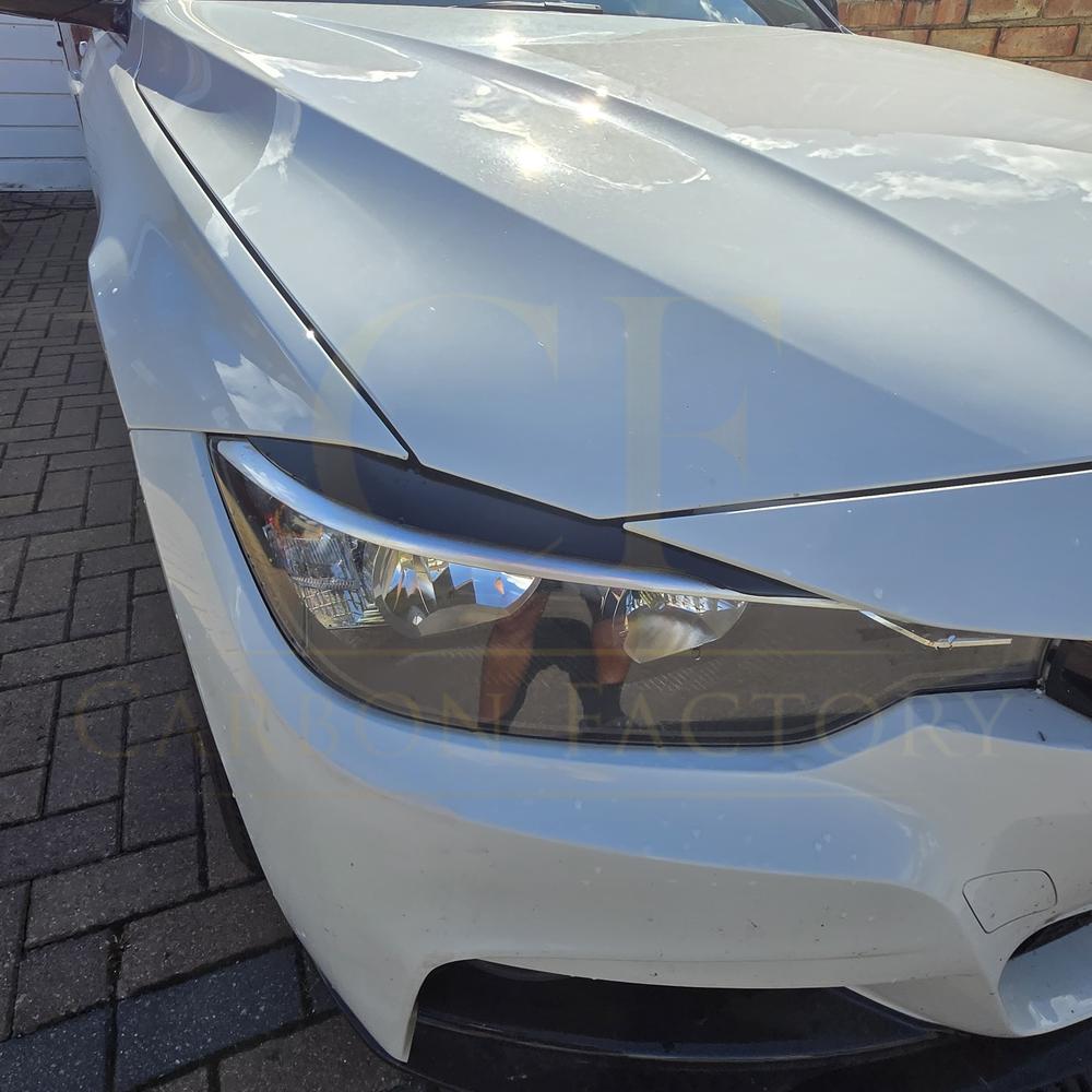 Gloss Black Headlight Trims for BMW F30 F31 3 Series 12-19 - Carbon Factory