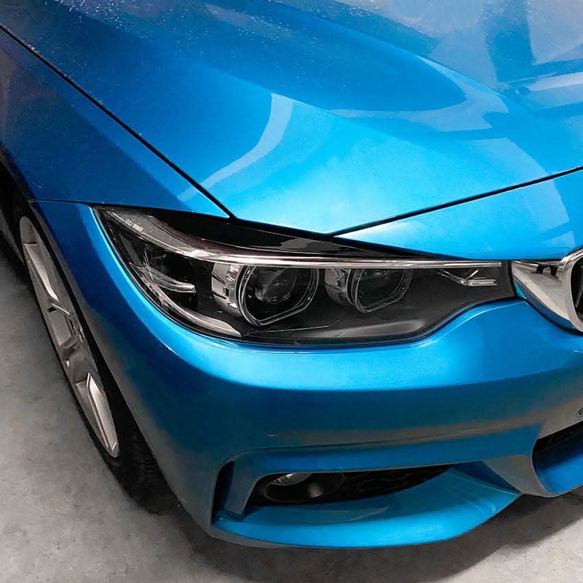 Gloss Black Headlight Trims for BMW F32 F33 F36 4 Series 14-20 - Carbon Factory