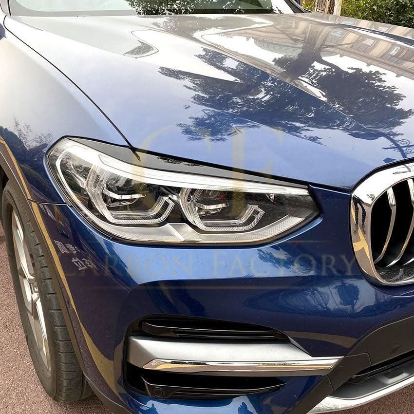 Gloss Black Headlight Trims for BMW G01 X3 G02 X4 18-24 - Carbon Factory