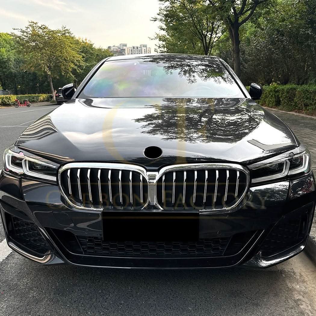 Gloss Black Headlight Trims for BMW G30 G31 LCI 5 Series 21-23 - Carbon Factory