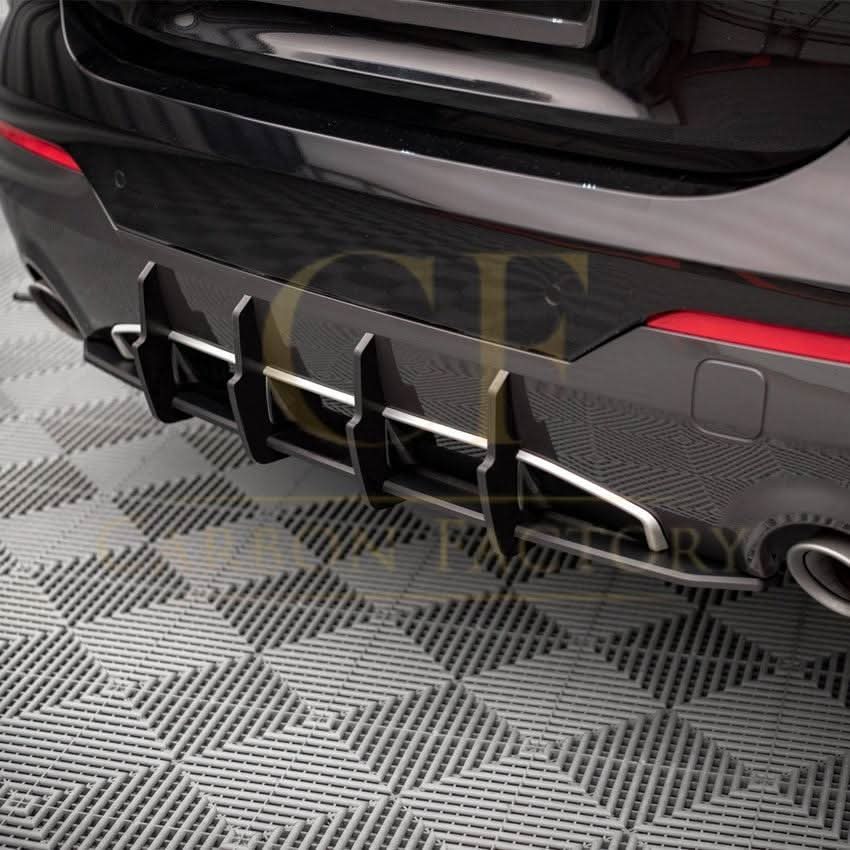 Gloss Black Rear Bumper Extension for BMW G22 G23 4 Series 20-Present - Carbon Factory