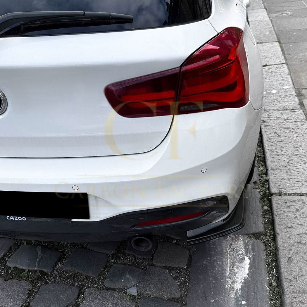 Gloss Black Rear Bumper Spats for BMW F20 F21 1 Series LCI M Sport 15-19 - Carbon Factory