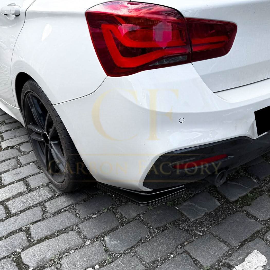 Gloss Black Rear Bumper Spats for BMW F20 F21 1 Series LCI M Sport 15-19 - Carbon Factory