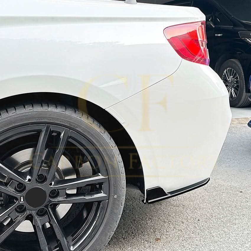 Gloss Black Rear Bumper Spats for BMW F22 F23 2 Series 14-20 - Carbon Factory