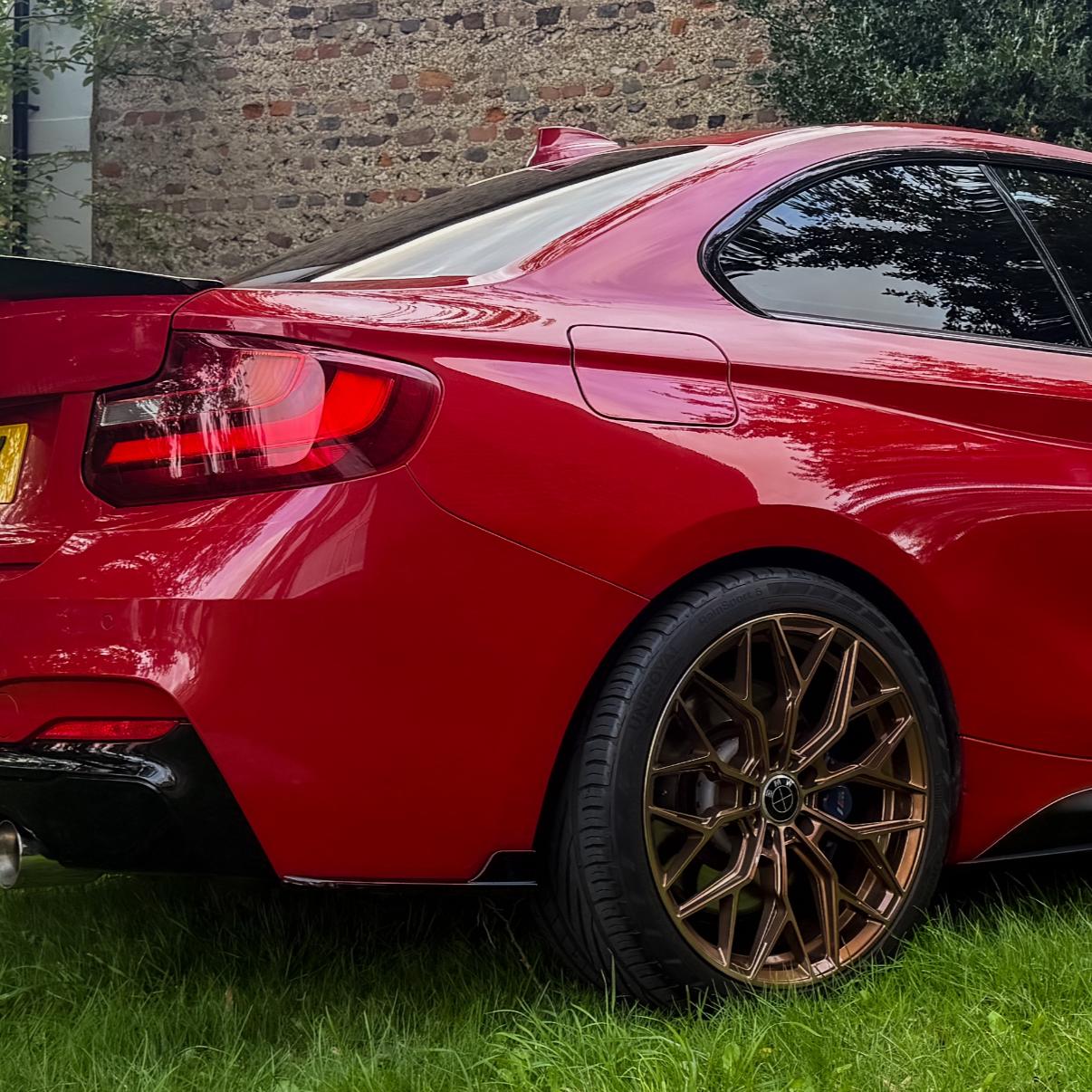 Gloss Black Rear Bumper Spats for BMW F22 F23 2 Series 14-20 - Carbon Factory