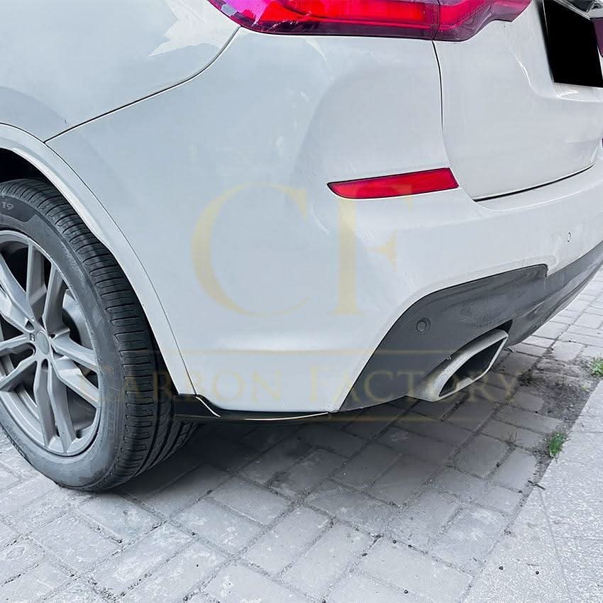Gloss Black Rear Bumper Spats for BMW G01 X3 Pre-LCI 18-21 - Carbon Factory