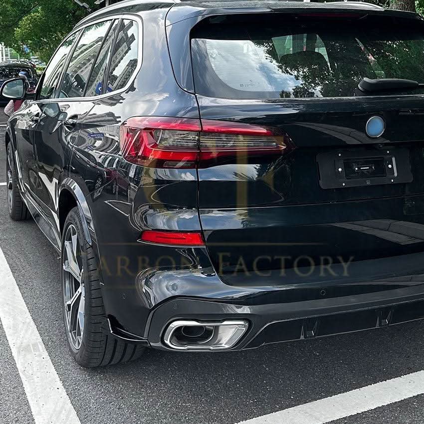 Gloss Black Rear Bumper Spats for BMW G05 X5 Pre-LCI 19-22 - Carbon Factory