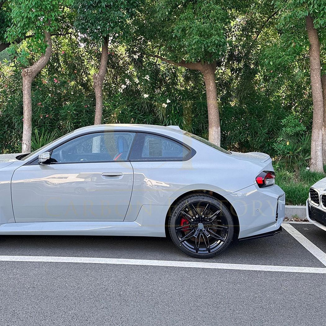 Gloss Black Rear Bumper Spats for BMW G87 M2 23-Present - Carbon Factory