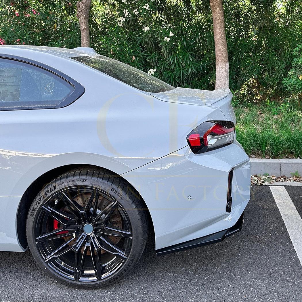 Gloss Black Rear Bumper Spats for BMW G87 M2 23-Present - Carbon Factory