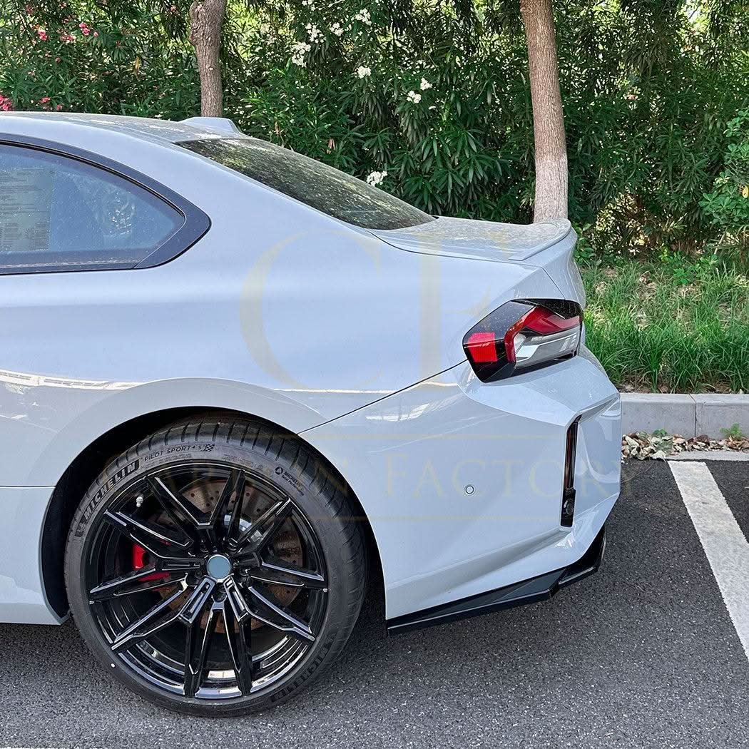 Gloss Black Rear Bumper Spats for BMW G87 M2 23-Present - Carbon Factory