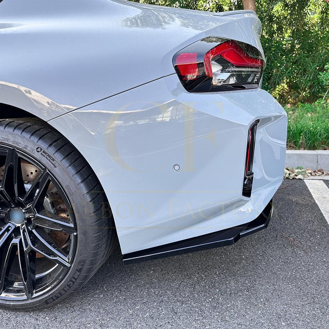 Gloss Black Rear Bumper Spats for BMW G87 M2 23-Present - Carbon Factory