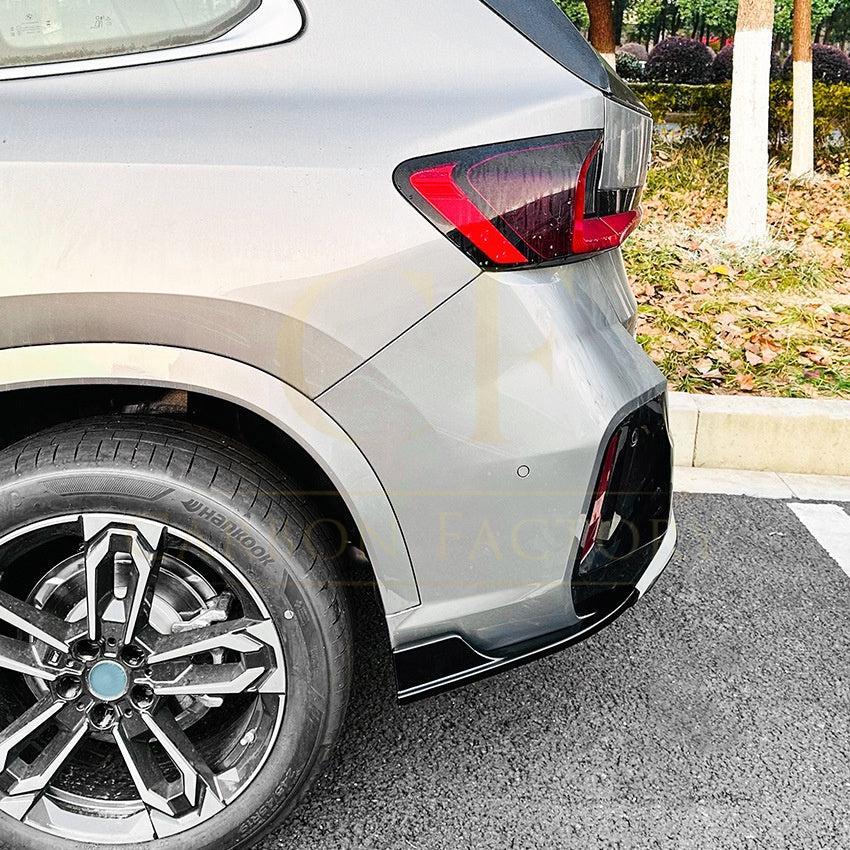 Gloss Black Rear Bumper Spats for BMW U11 X1 2022-Present - Carbon Factory