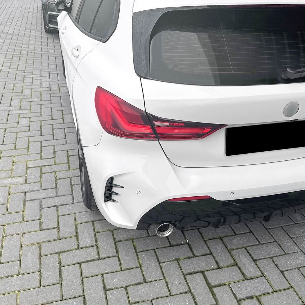 Gloss Black Rear Bumper Trims 2 for BMW F40 1 Series 19-24 - Carbon Factory