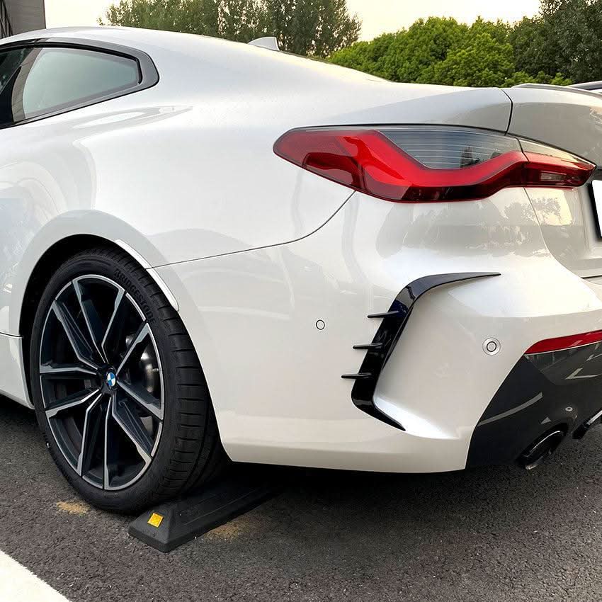 Gloss Black Rear Bumper Trims for BMW G22 G23 4 Series 20-Present - Carbon Factory