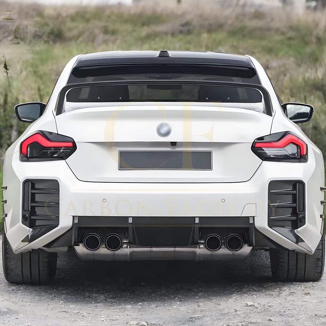 Gloss Black Rear Bumper Trims for BMW G87 M2 23-Present - Carbon Factory