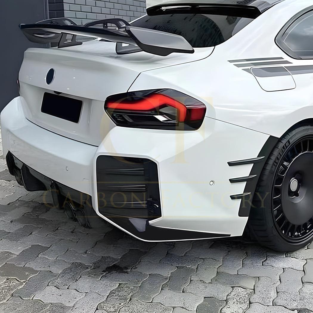 Gloss Black Rear Bumper Trims for BMW G87 M2 23-Present - Carbon Factory