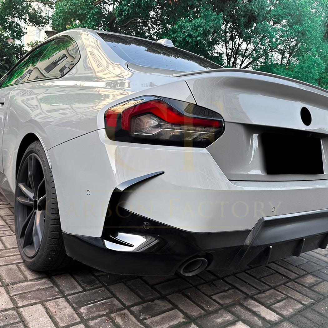 Gloss Black Rear Canards for BMW G42 2 Series Coupe 21-Present - Carbon Factory
