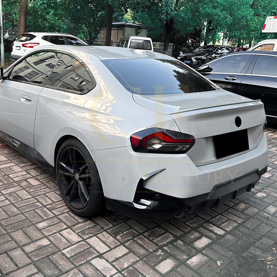 Gloss Black Rear Canards for BMW G42 2 Series Coupe 21-Present - Carbon Factory