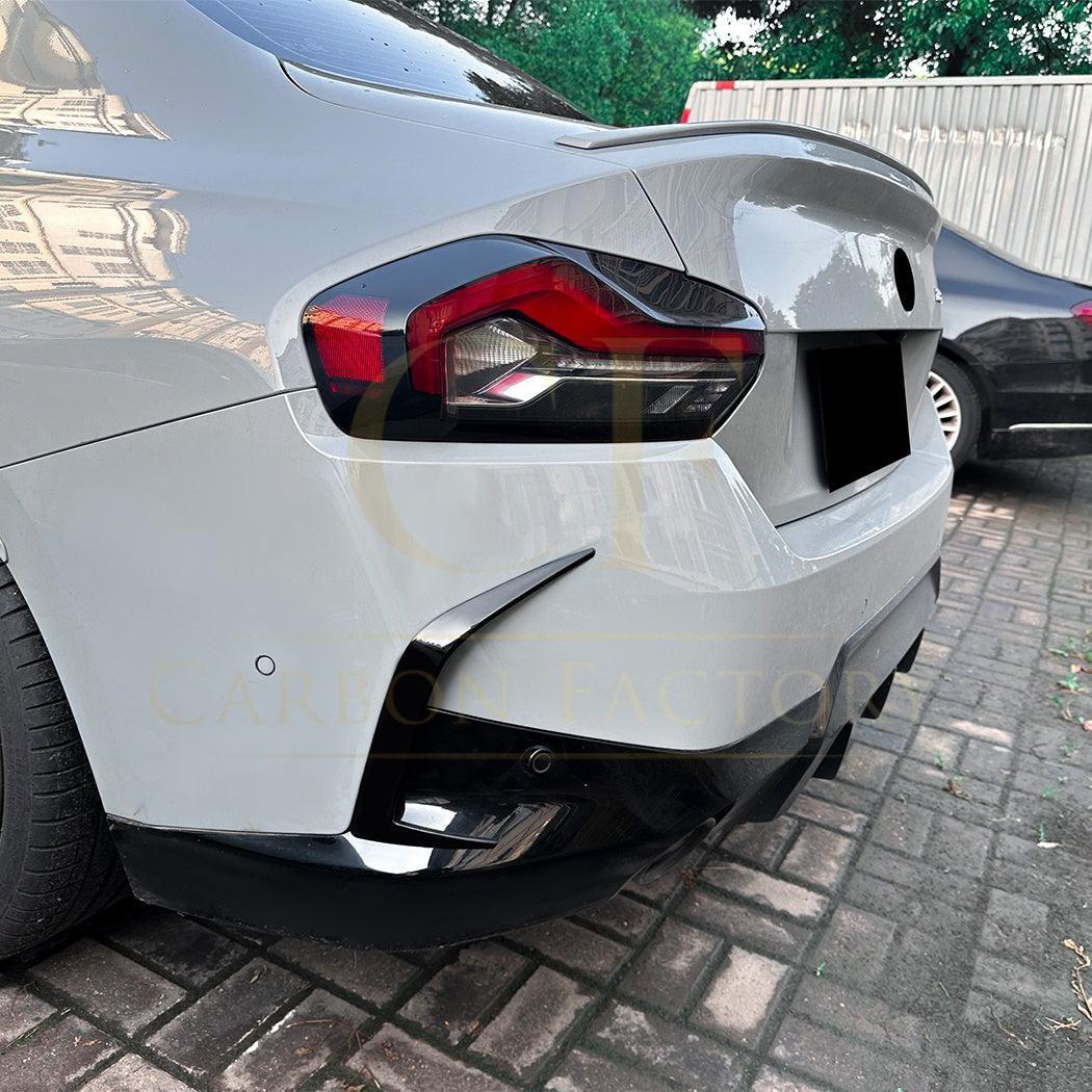 Gloss Black Rear Canards for BMW G42 2 Series Coupe 21-Present - Carbon Factory