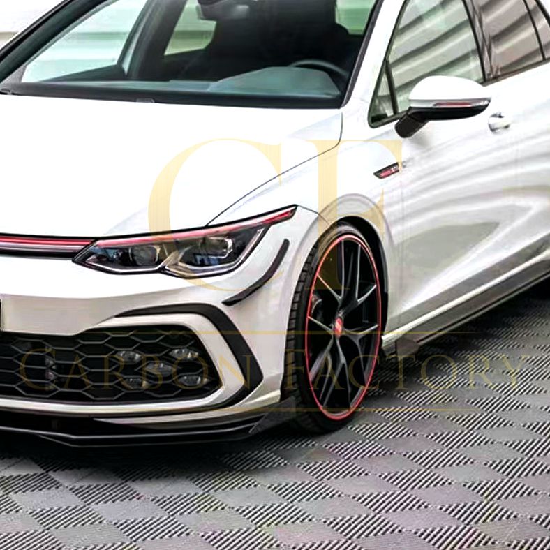 MAX Style Gloss Black Front Bumper Trims for VW Golf MK8 21-23 - Carbon Factory