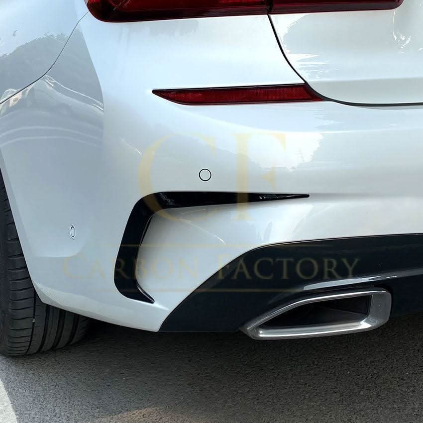 MP Style Gloss Black Rear Bumper Trims for BMW 3 Series G20 G21 Pre-LCI 19-22 - Carbon Factory