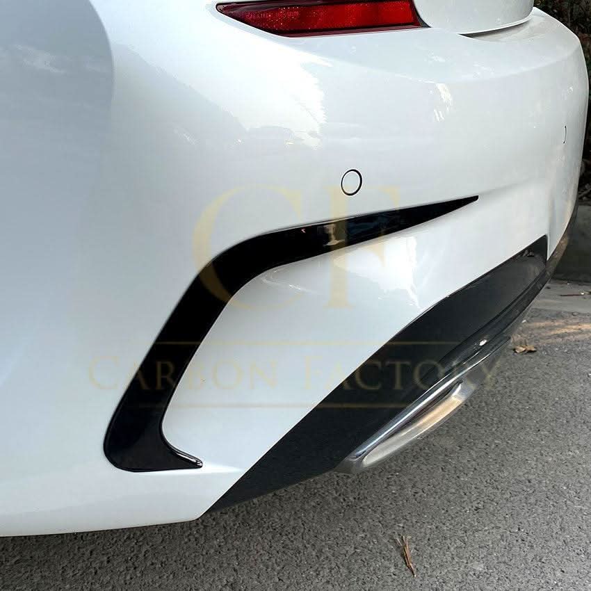 MP Style Gloss Black Rear Bumper Trims for BMW 3 Series G20 G21 Pre-LCI 19-22 - Carbon Factory