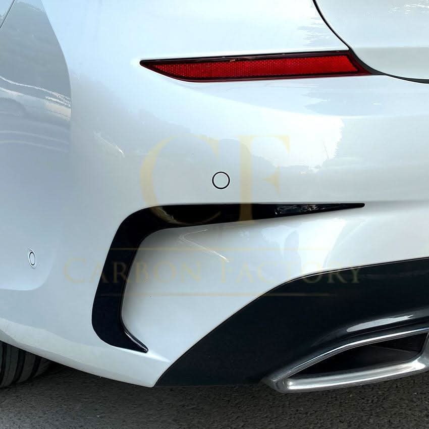 MP Style Gloss Black Rear Bumper Trims for BMW 3 Series G20 G21 Pre-LCI 19-22 - Carbon Factory