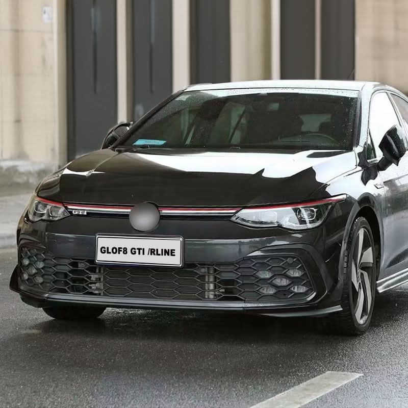 RZ Style Gloss Black Front Bumper Trims for VW Golf MK8 GTI / R-LINE 21-23 - Carbon Factory