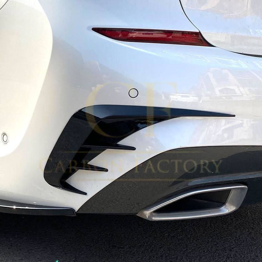 V Style Gloss Black Rear Bumper Trims for BMW 3 Series G20 G21 Pre-LCI 19-22 - Carbon Factory
