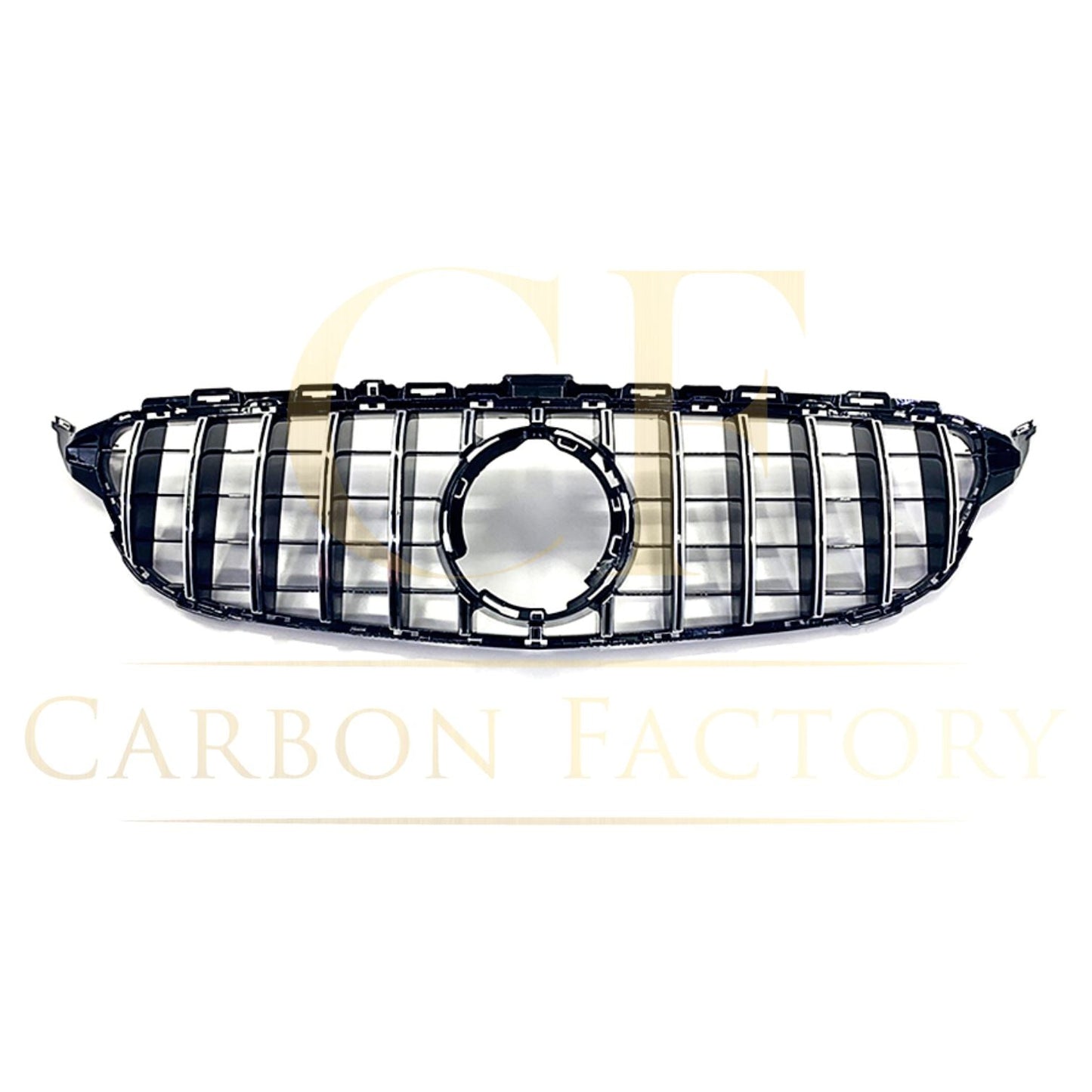 GT Style Silver Front Grille for Mercedes Benz W205 C Class 19-21 - Carbon Factory