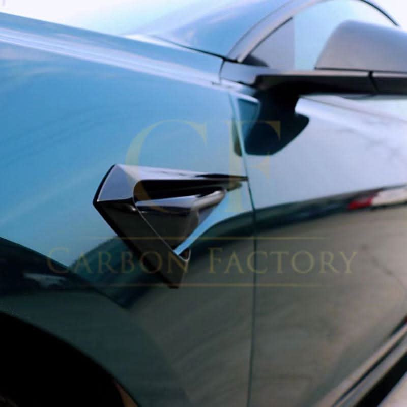 Gloss Black TR Style kit for Tesla Model 3 (2016-2023), featuring gloss black exterior accents and trim components.