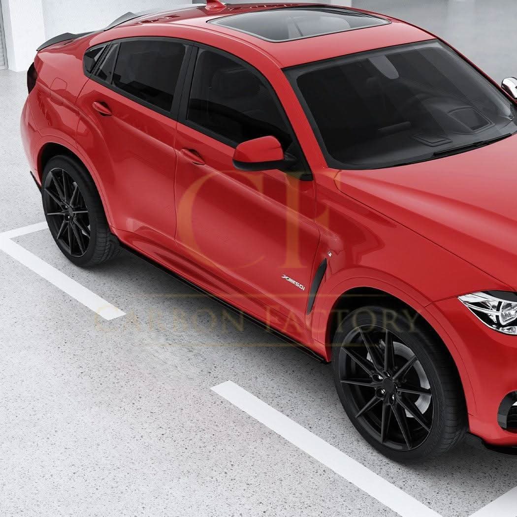 Gloss Black Side Skirts for BMW F16 X6 14-18 - Carbon Factory