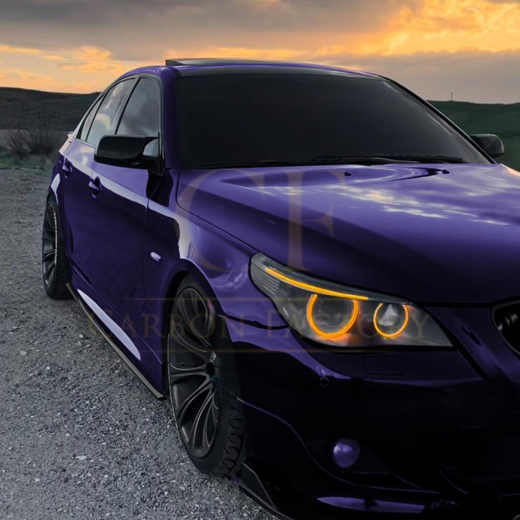MP Style Gloss Black Side Skirts for BMW E60 E61 M5 05-10 - Carbon Factory