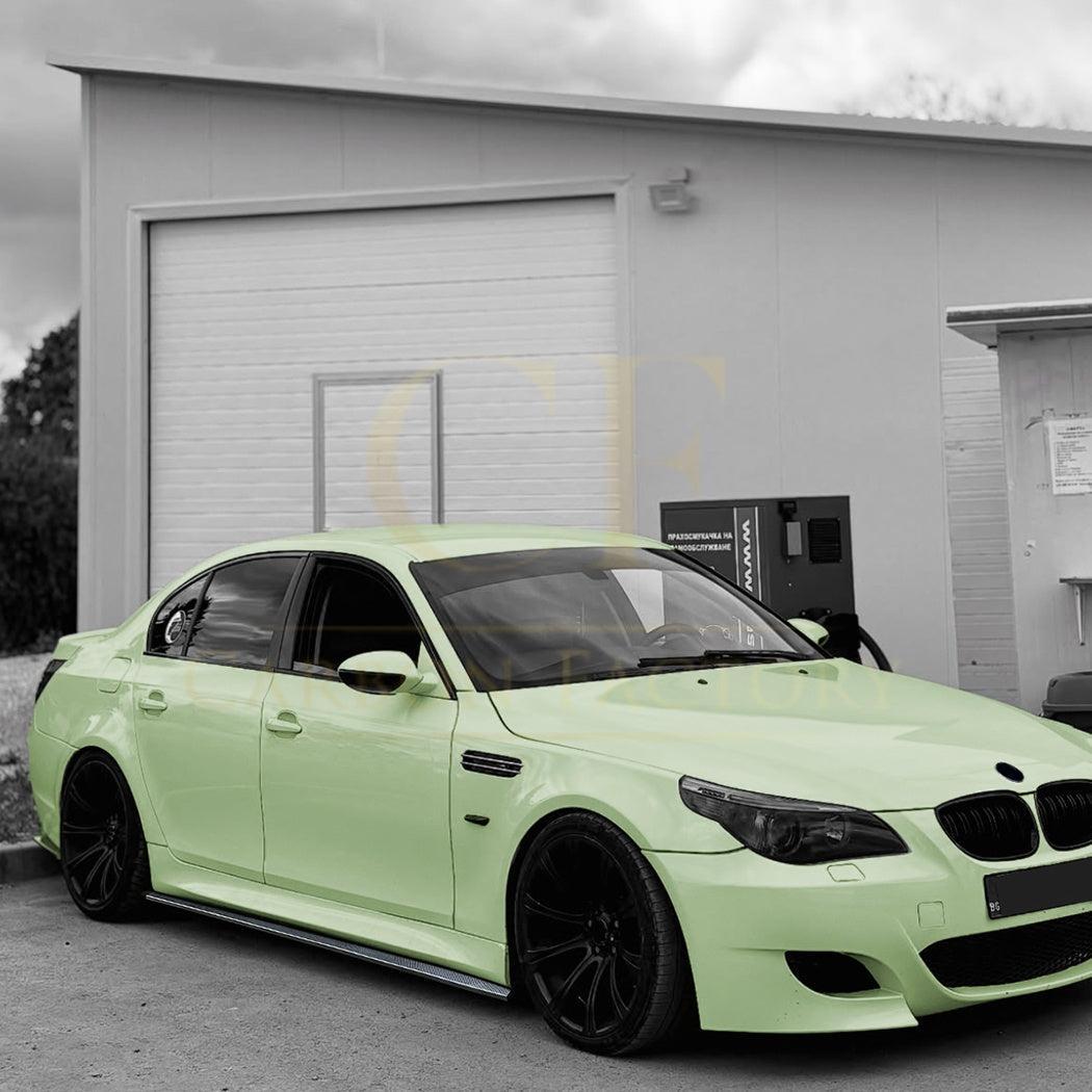 MP Style Gloss Black Side Skirts for BMW E60 E61 M5 05-10 - Carbon Factory