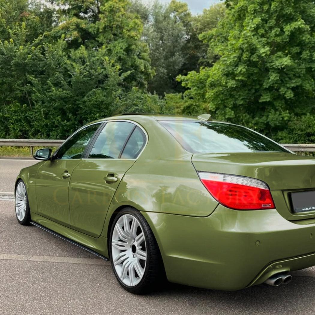 MP Style Gloss Black Side Skirts for BMW E60 E61 M5 05-10 - Carbon Factory