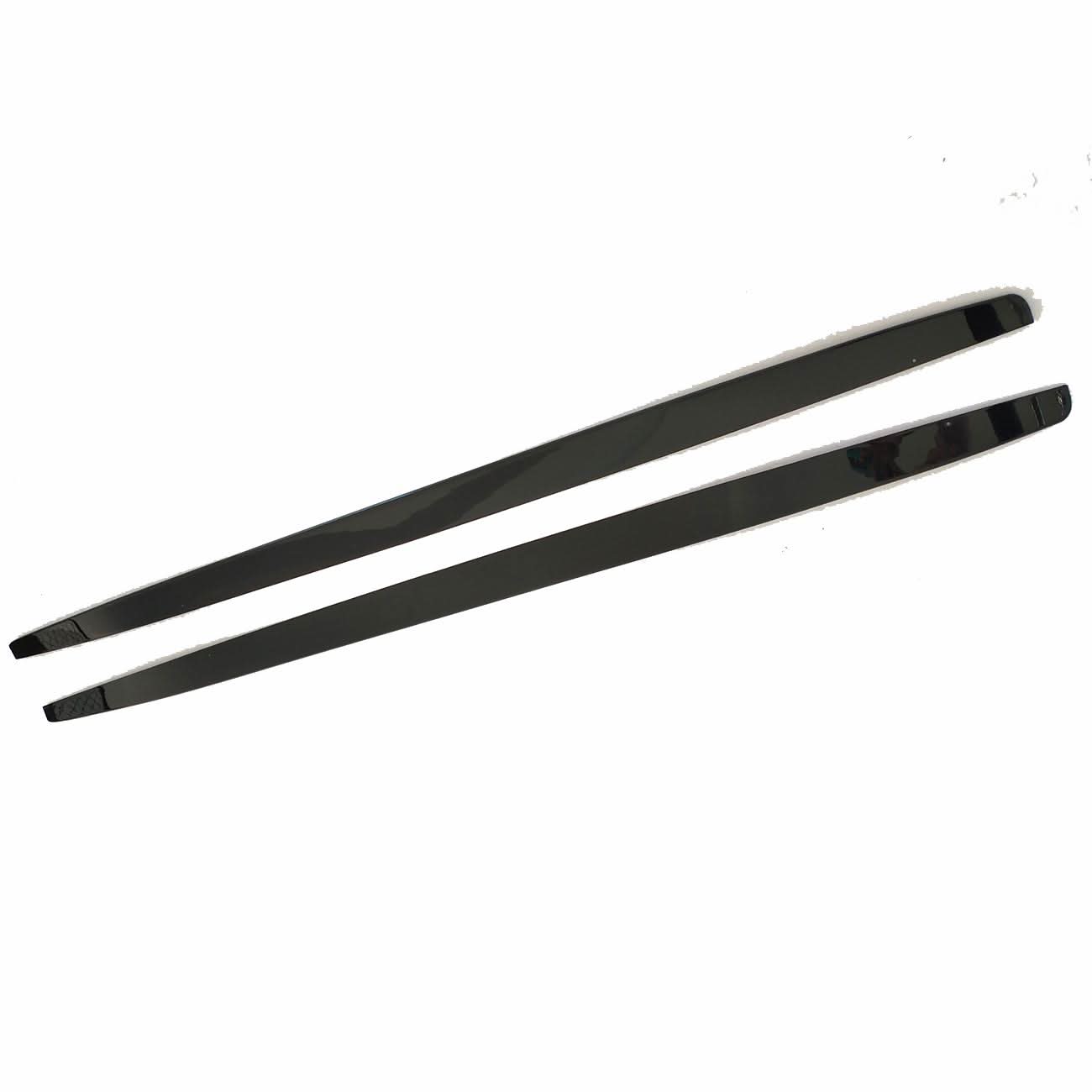 Gloss black side skirt for BMW F22 2 Series and F87 M2, custom fit, sleek aerodynamic design by MP Style.