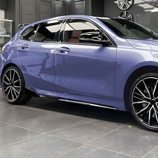 MP Style Gloss Black Side Skirts for BMW F40 1 Series 19-24 - Carbon Factory