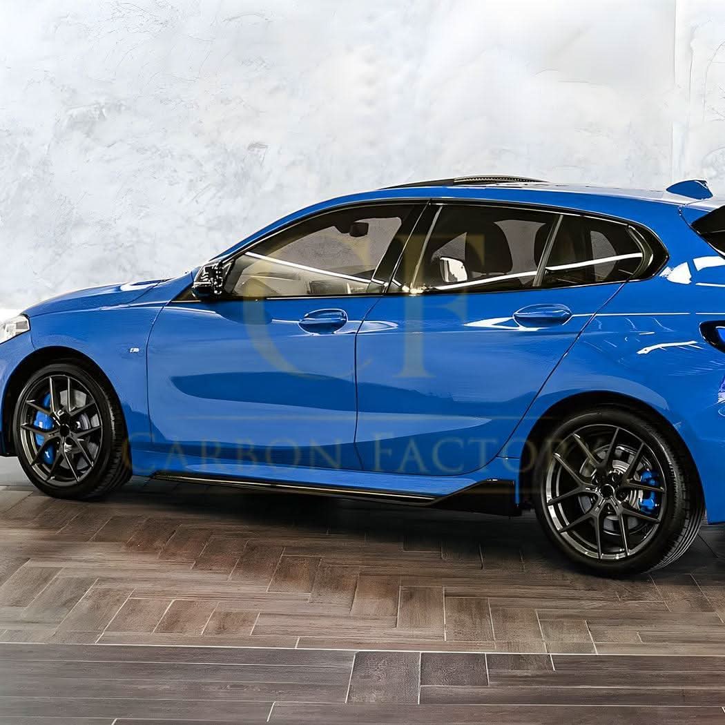 MP Style Gloss Black Side Skirts for BMW F40 1 Series 19-24 - Carbon Factory