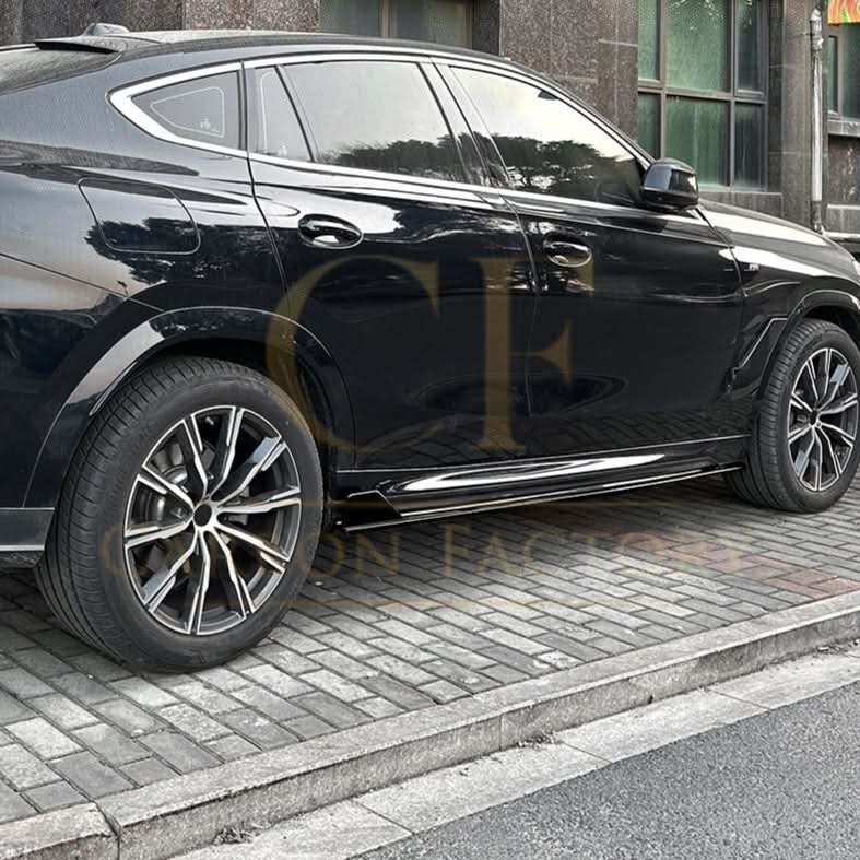 MP Style Gloss Black Side Skirts for BMW G06 X6 19-25 - Carbon Factory