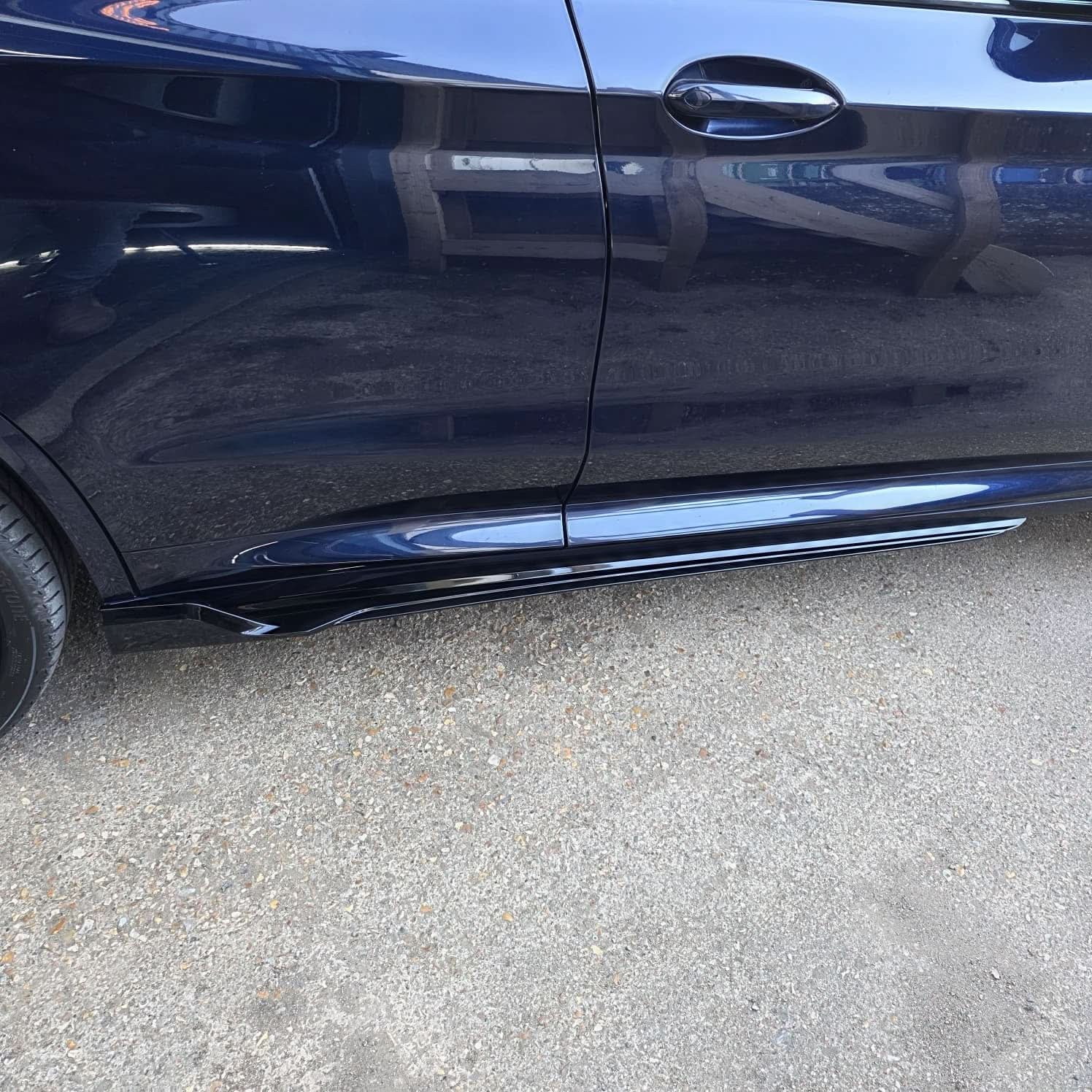 V Style Gloss Black Side Skirts for BMW G01 X3 G02 X4 18-24 - Carbon Factory