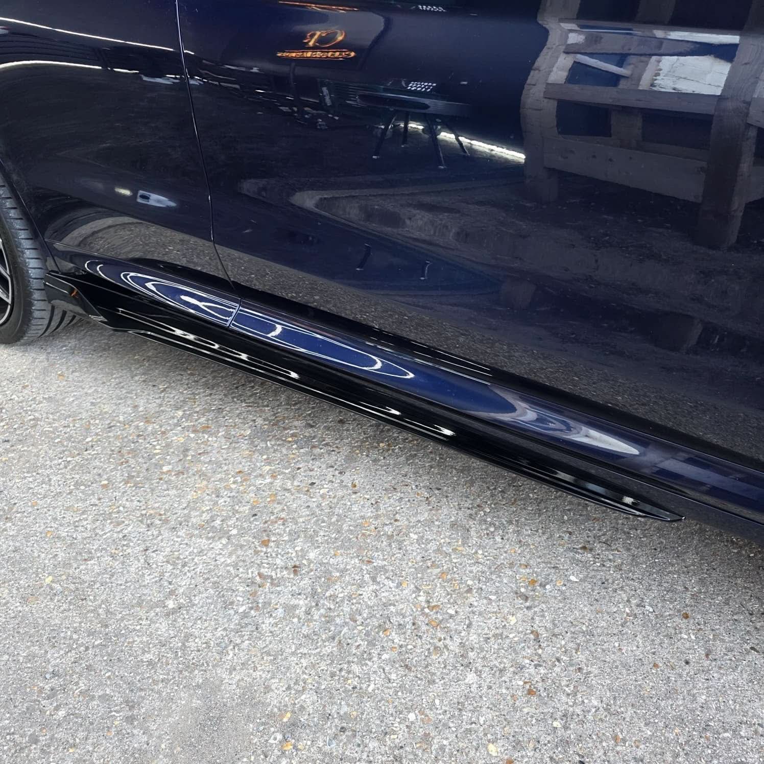 V Style Gloss Black Side Skirts for BMW G01 X3 G02 X4 18-24 - Carbon Factory