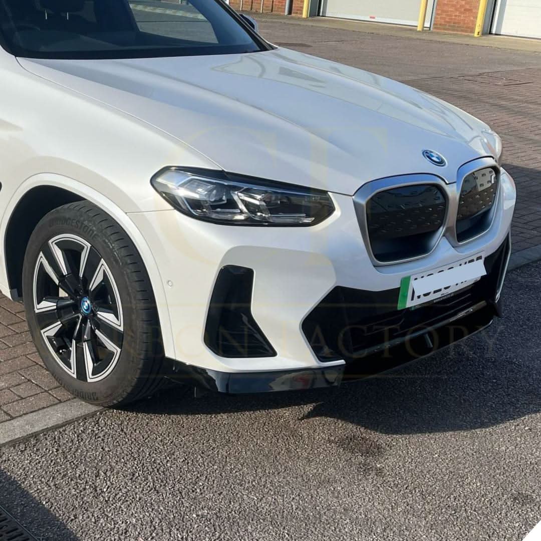 AC Style Gloss Black Front Splitter for BMW G01 X3 IX3 G02 X4 LCI 22-24 - Carbon Factory