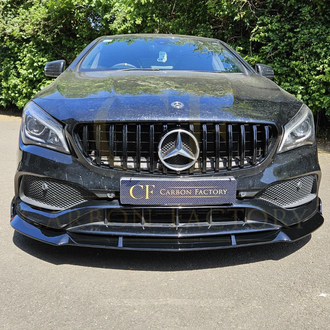 Brabus Style Gloss Black Front Splitter for Mercedes Benz W117 CLA 17-19 - Carbon Factory