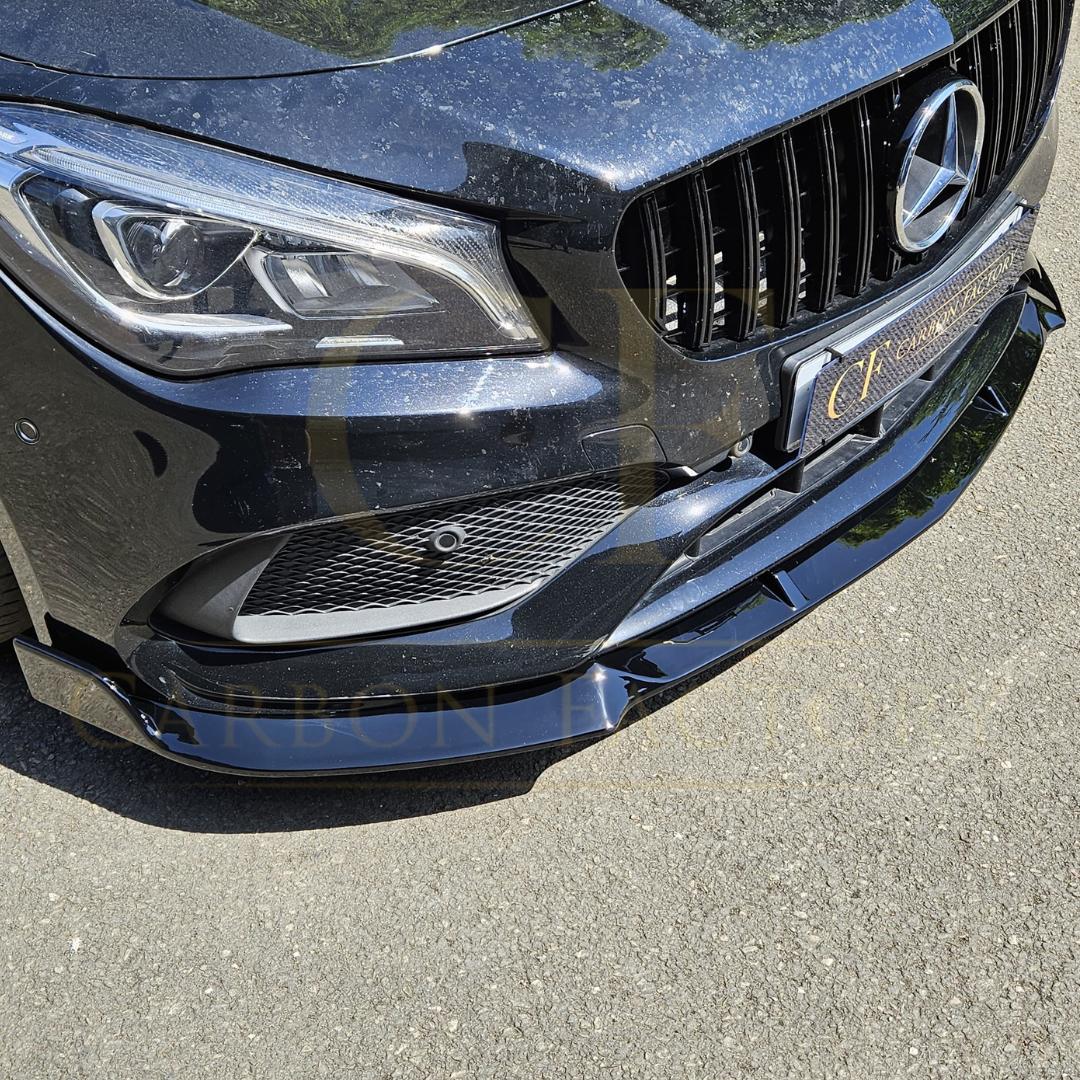 Brabus Style Gloss Black Front Splitter for Mercedes Benz W117 CLA 17-19 - Carbon Factory