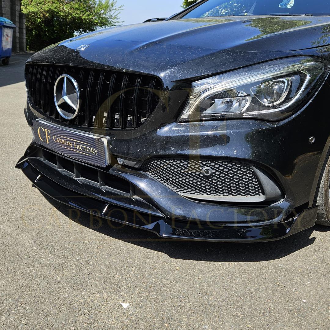 Brabus Style Gloss Black Front Splitter for Mercedes Benz W117 CLA 17-19 - Carbon Factory