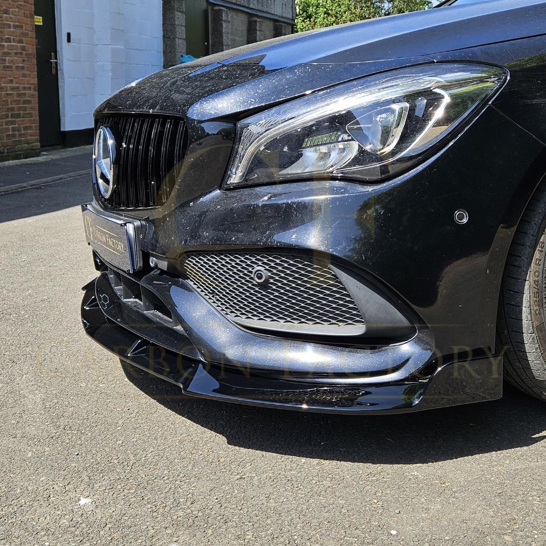 Brabus Style Gloss Black Front Splitter for Mercedes Benz W117 CLA 17-19 - Carbon Factory