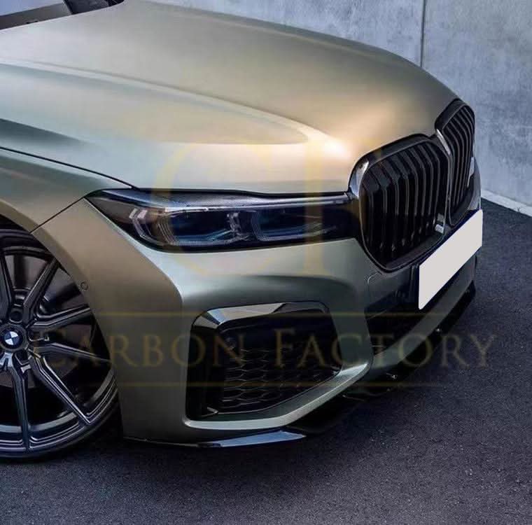 CF Style Gloss Black Front Splitter for BMW G11 G12 7 Series LCI 20-23 - Carbon Factory
