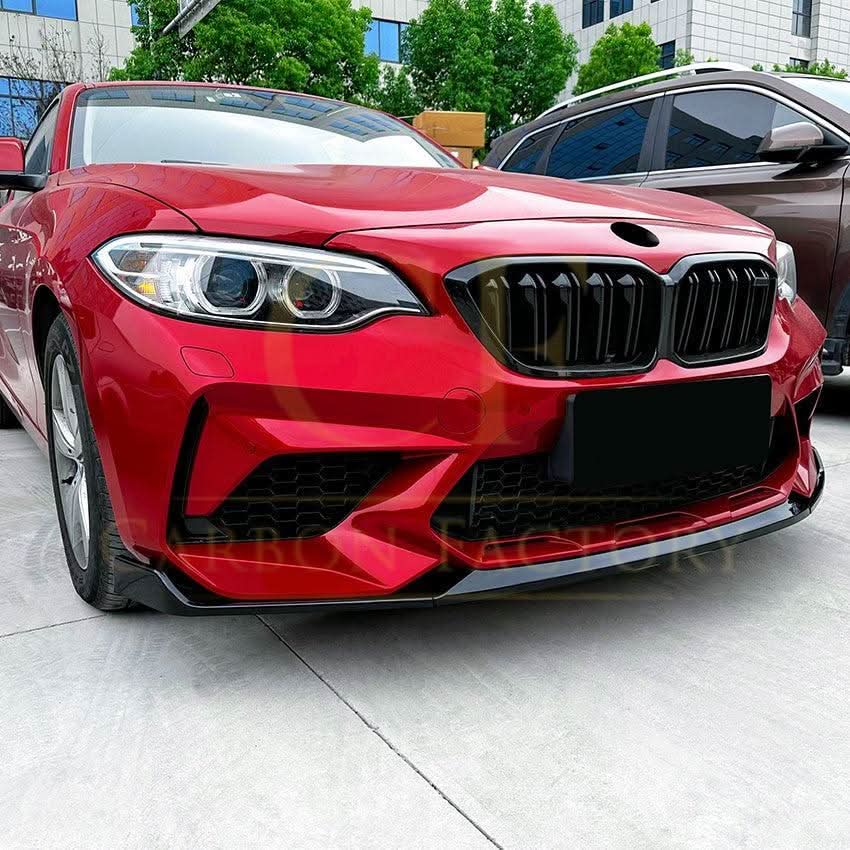 CS Style Gloss Black Front Splitter for BMW F87 M2 OG 14-20 - Carbon Factory