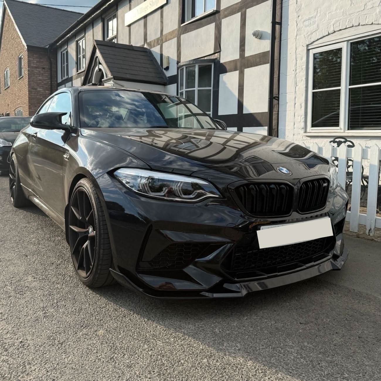 CS Style Gloss Black Front Splitter for BMW F87 M2C 14-18 - Carbon Factory
