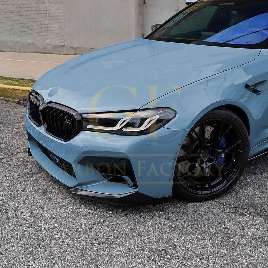 CS Style Gloss Black Front Splitter for BMW F90 M5 21-24 - Carbon Factory